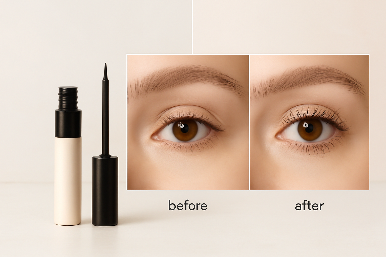 lash serum visual outcomes: What do lash serum before and after results actually look like?